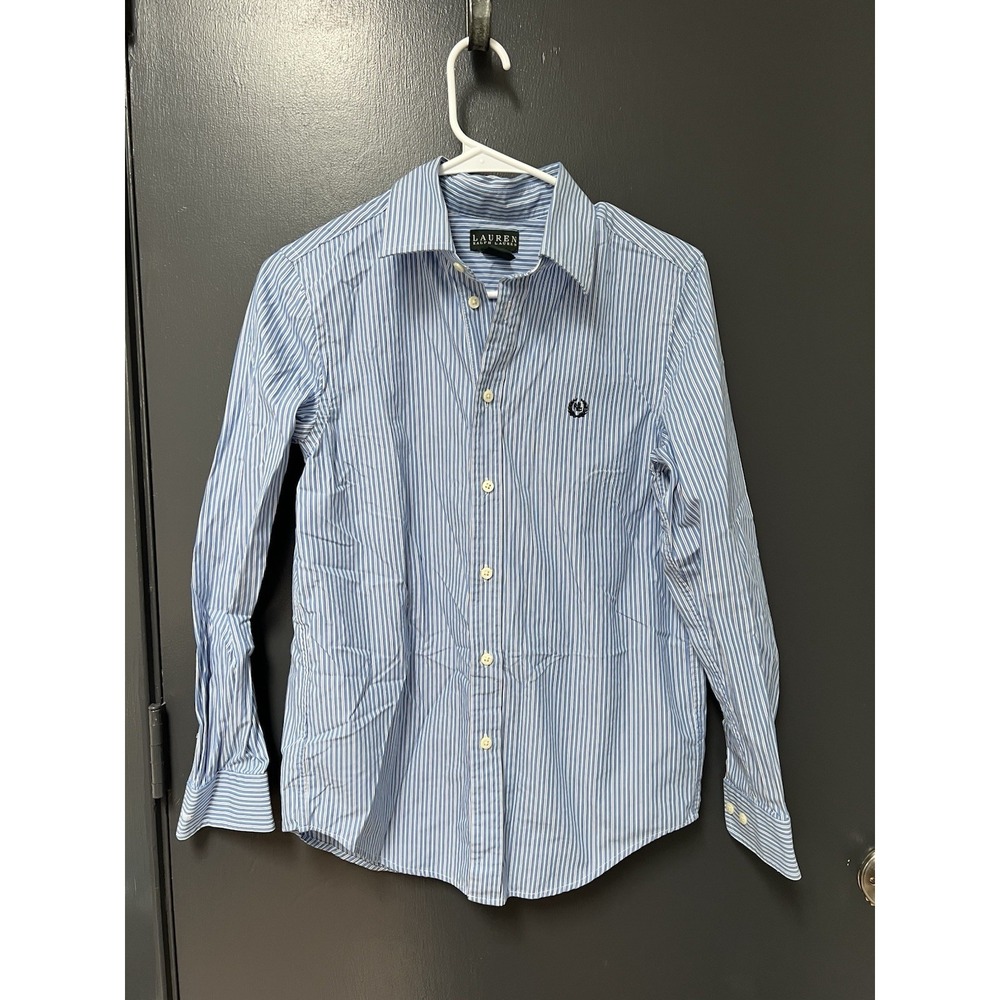 Lauren Ralph Lauren Shirt Mens 16 Striped Dress Button Up Pocket Classic Fit